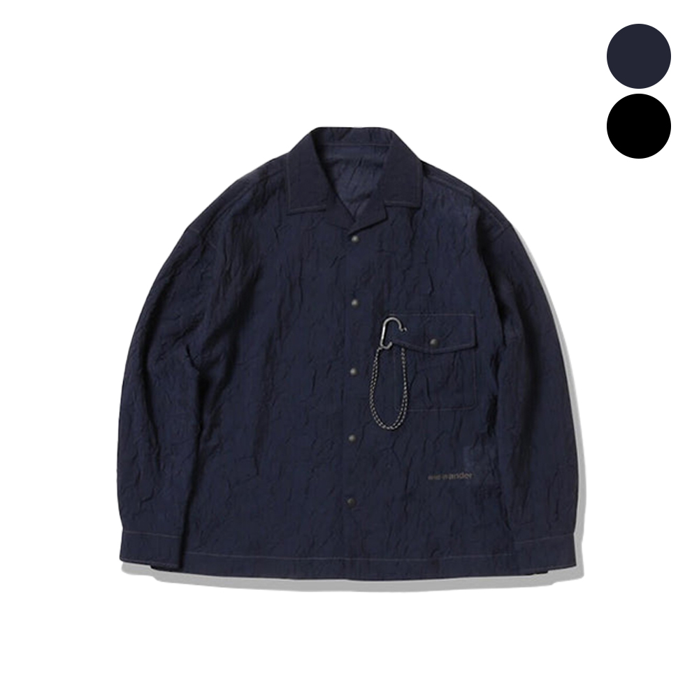 앤드원더 셔츠 washer pleated open LS shirt 25SS 남녀공용 5745183066 - 메인 이미지