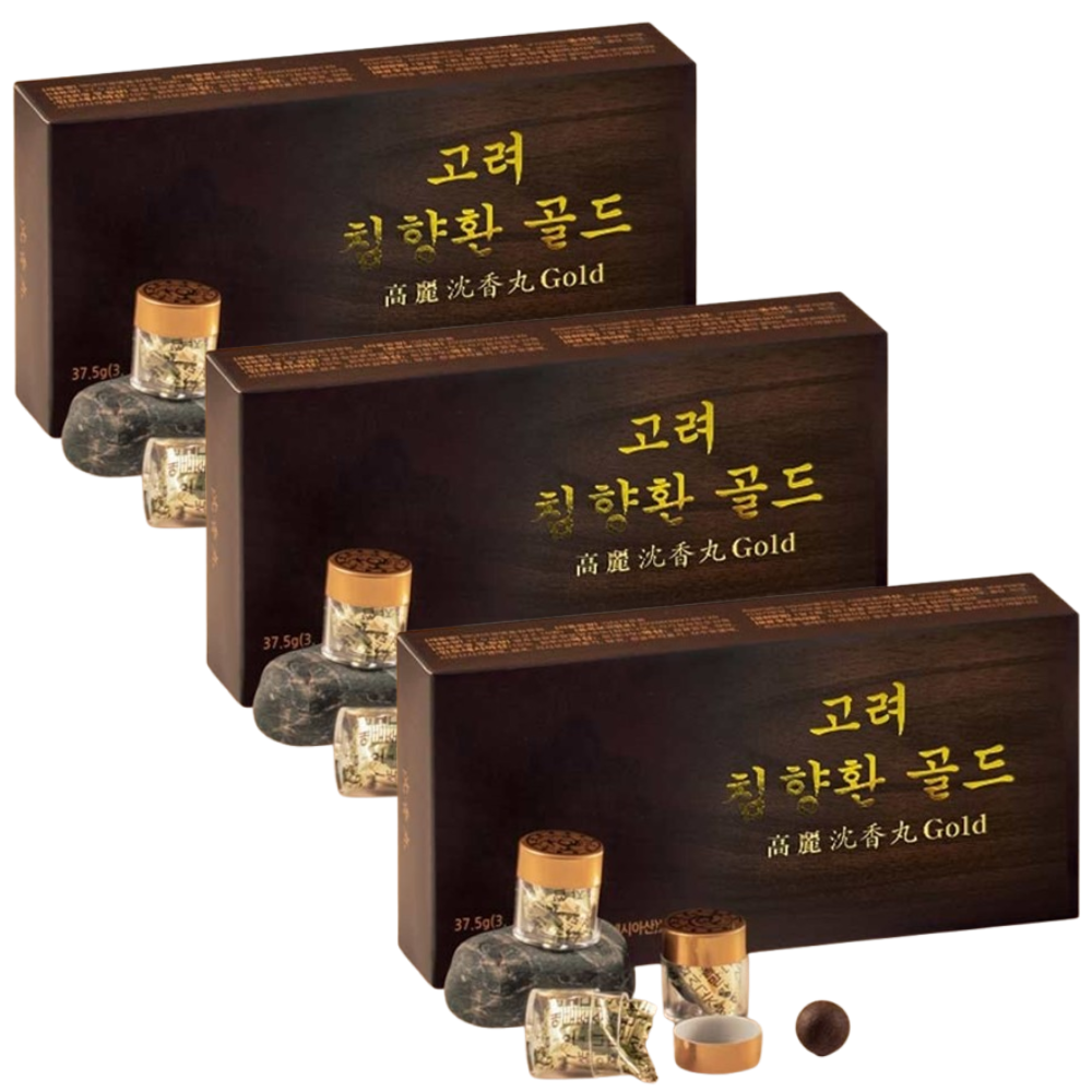 고려 황국균 발효 침향환 28% 골드 10환 3박스 인도네시아 침향 기력 활력 보충 선물 - 상품 이미지
