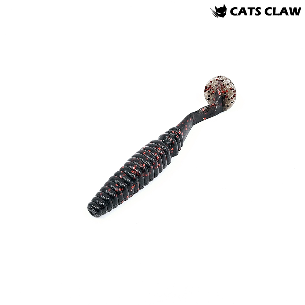 캣츠크로우 어태거 스태거 배스웜 007 블랙레드, 10cm(4인치) - 상품 이미지