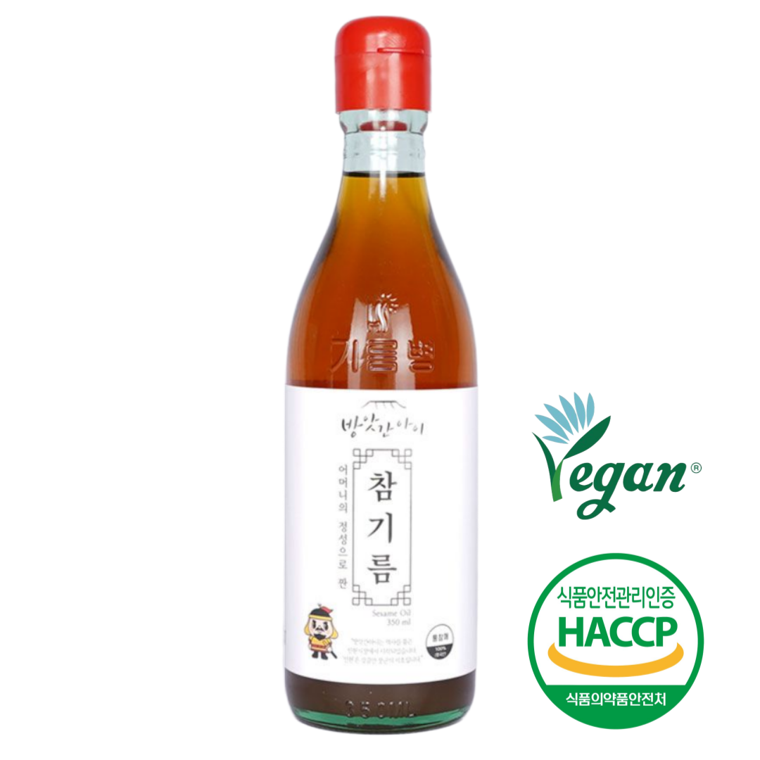 방앗간아이 고소한 100% 통참깨 착한참기름 350ml 비건참기름