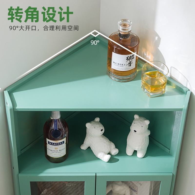 코너 모서리 수납장 틈새 장식장 선반 진열 삼각 원목 - 상세 이미지 5