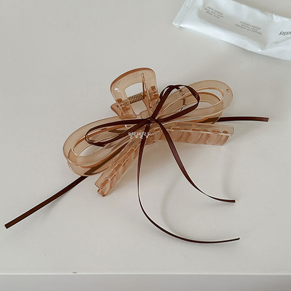 발레코어리본핀 가벼운 올림머리 헤어 집게삔 - 상세 이미지 5
