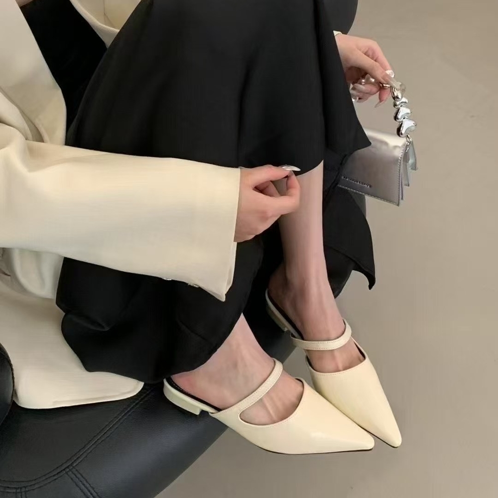 뮬 구두 스틸레토 메리제인 슬리퍼힐 3cm - 상품 이미지