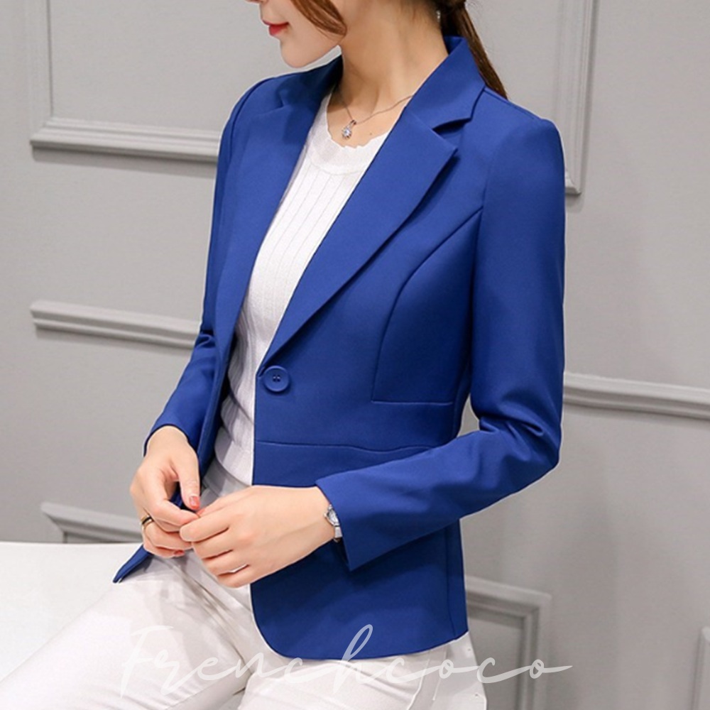 프렌치코코 여성 비지니스 자켓 재킷 정장 비지니스 긴팔 칼라 - 상품 이미지