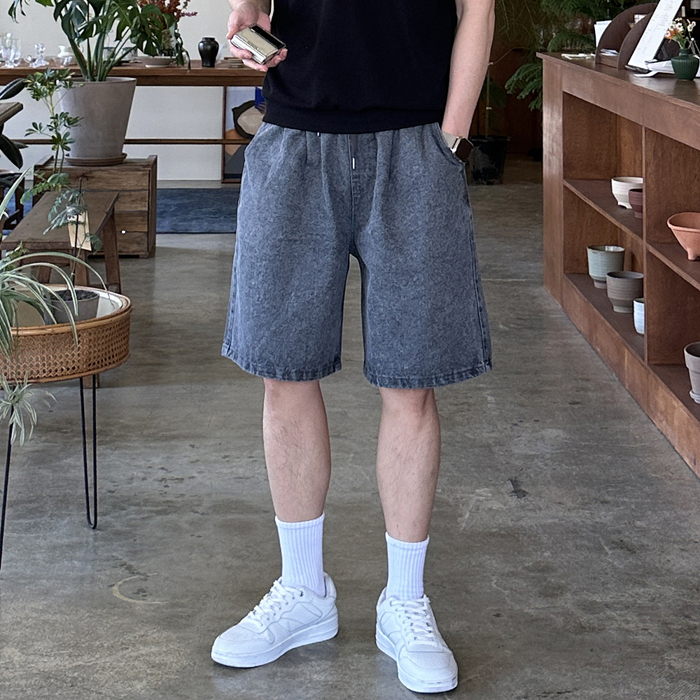 남자 반바지 남성여름바지 데님 버뮤다 팬츠 남자청반바지 - 상세 이미지 2