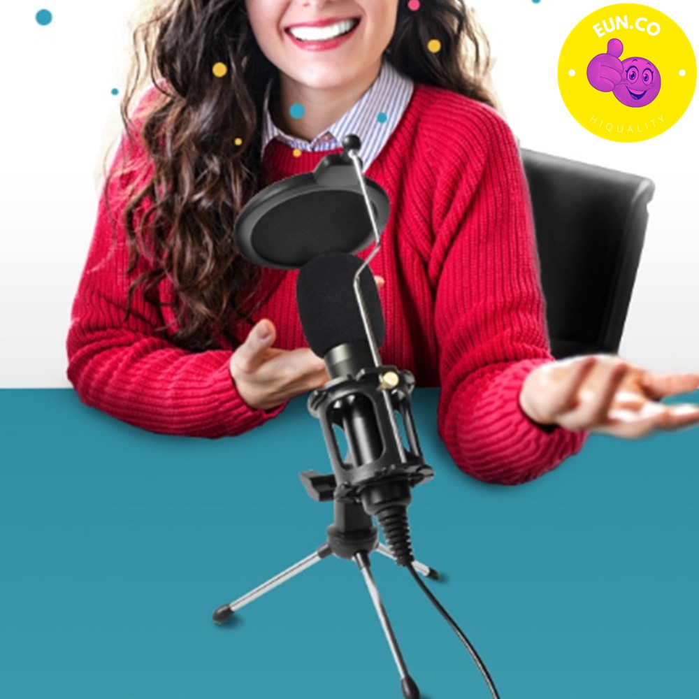 콘덴서마이크 팝필터 단일지향성 방송마이크 ASMR 먹방 뷰티방송