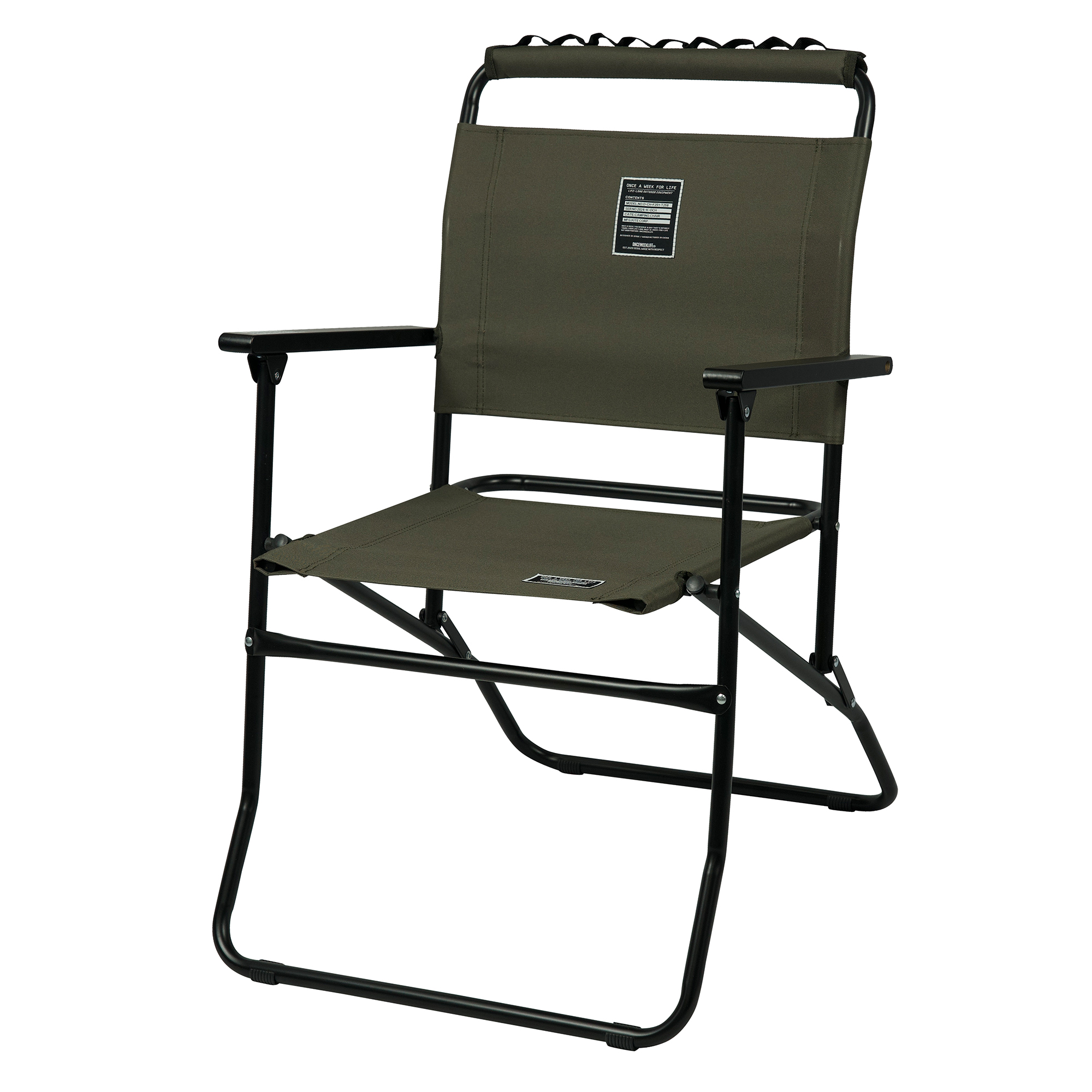 원스위크라이프 캠핑 접이식 폴딩 휴대용 경량 로버 체어 카키