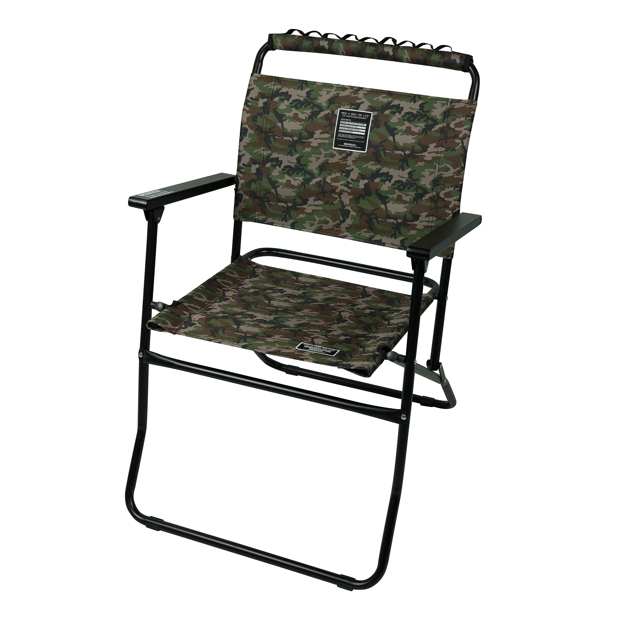 원스위크라이프 캠핑 접이식 폴딩 휴대용 경량 로버 체어 카모