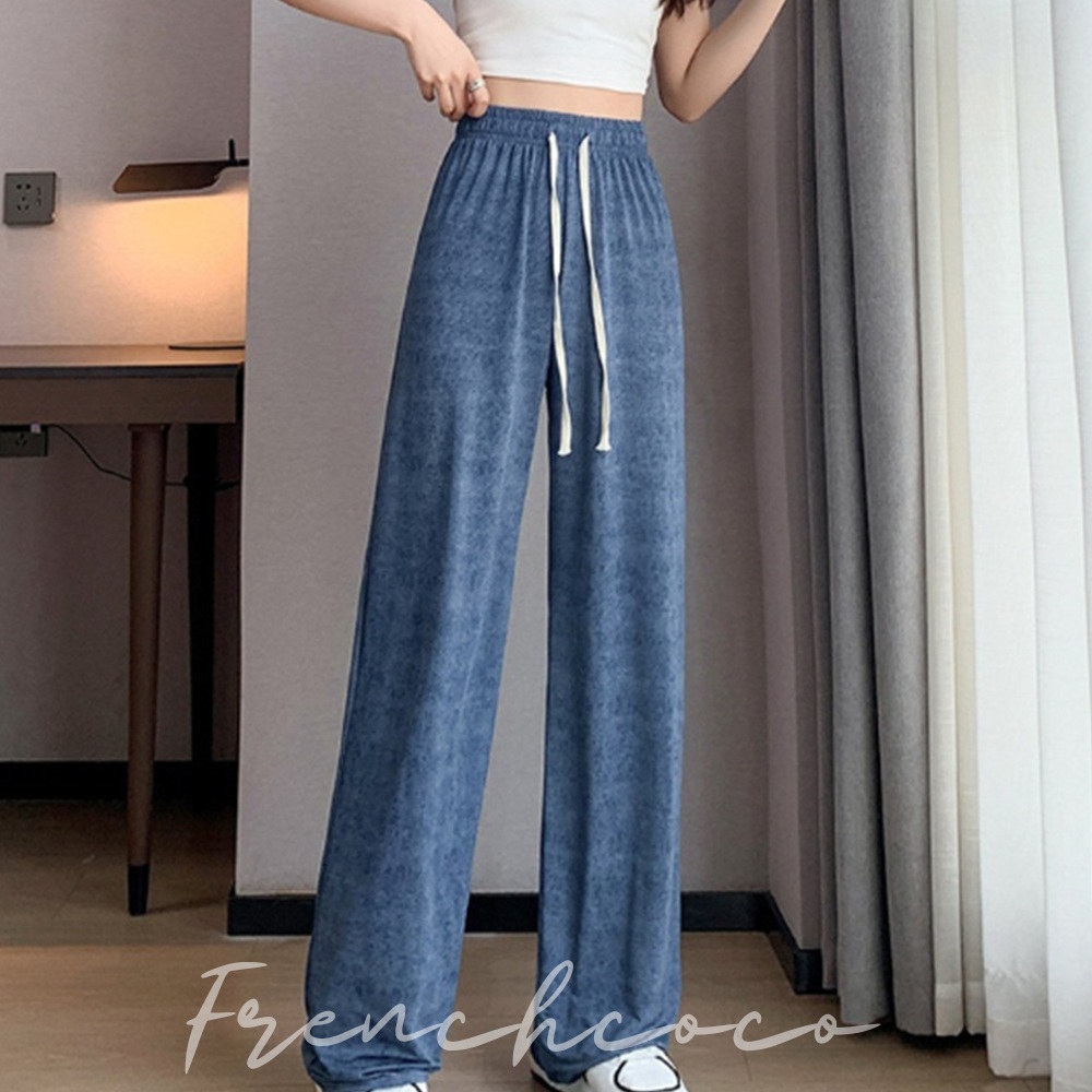 프렌치코코 냉감원단 여름 트레이닝바지 와이드팬츠 루즈핏 초경량 아이스 - 상품 이미지