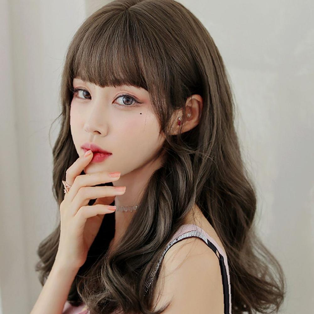 로맨틱 웨이브 통가발 긴머리 올리브브라운 : 골드에그마켓5