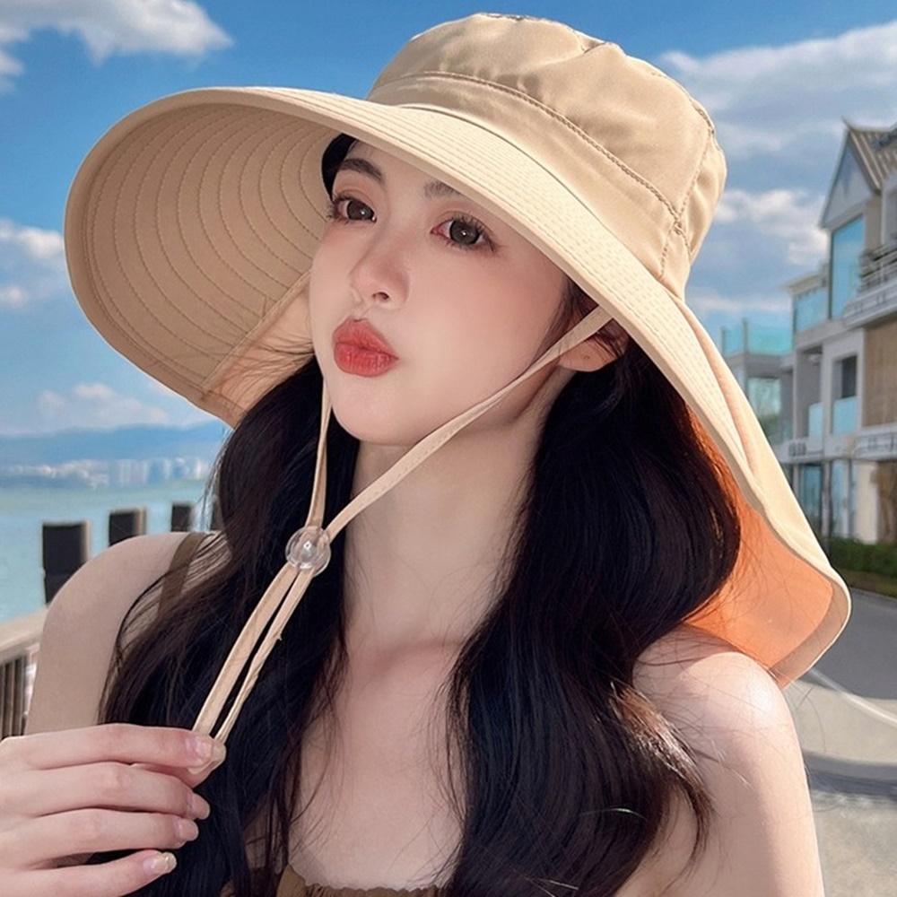 박대표마켓 여름 챙넓은 사파리모자 여성 휴양지 바캉스 여행 와이드챙 벙거지 - 상세 이미지 2