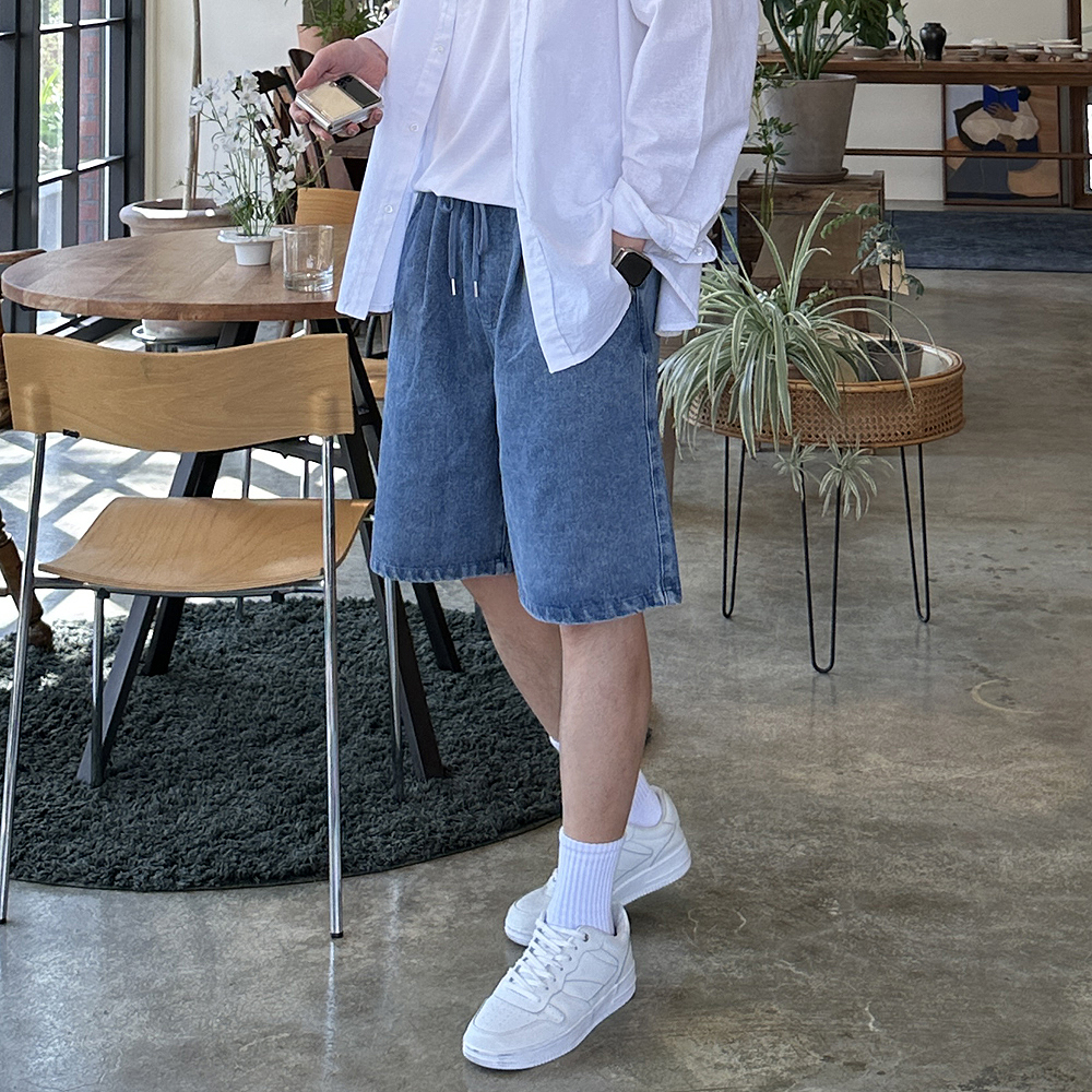 남자 반바지 남성여름바지 데님 버뮤다 팬츠 남자청반바지