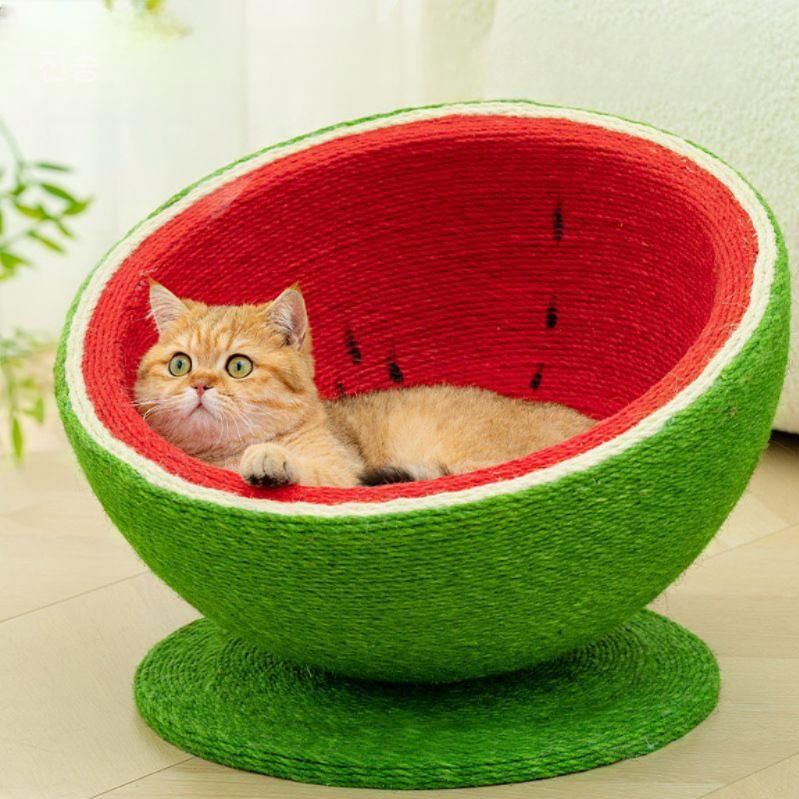 수박 고양이소파 반려동물 쿠션 침대 (M)그냥수박 스크래쳐 침대 선택 - 상세 이미지 2