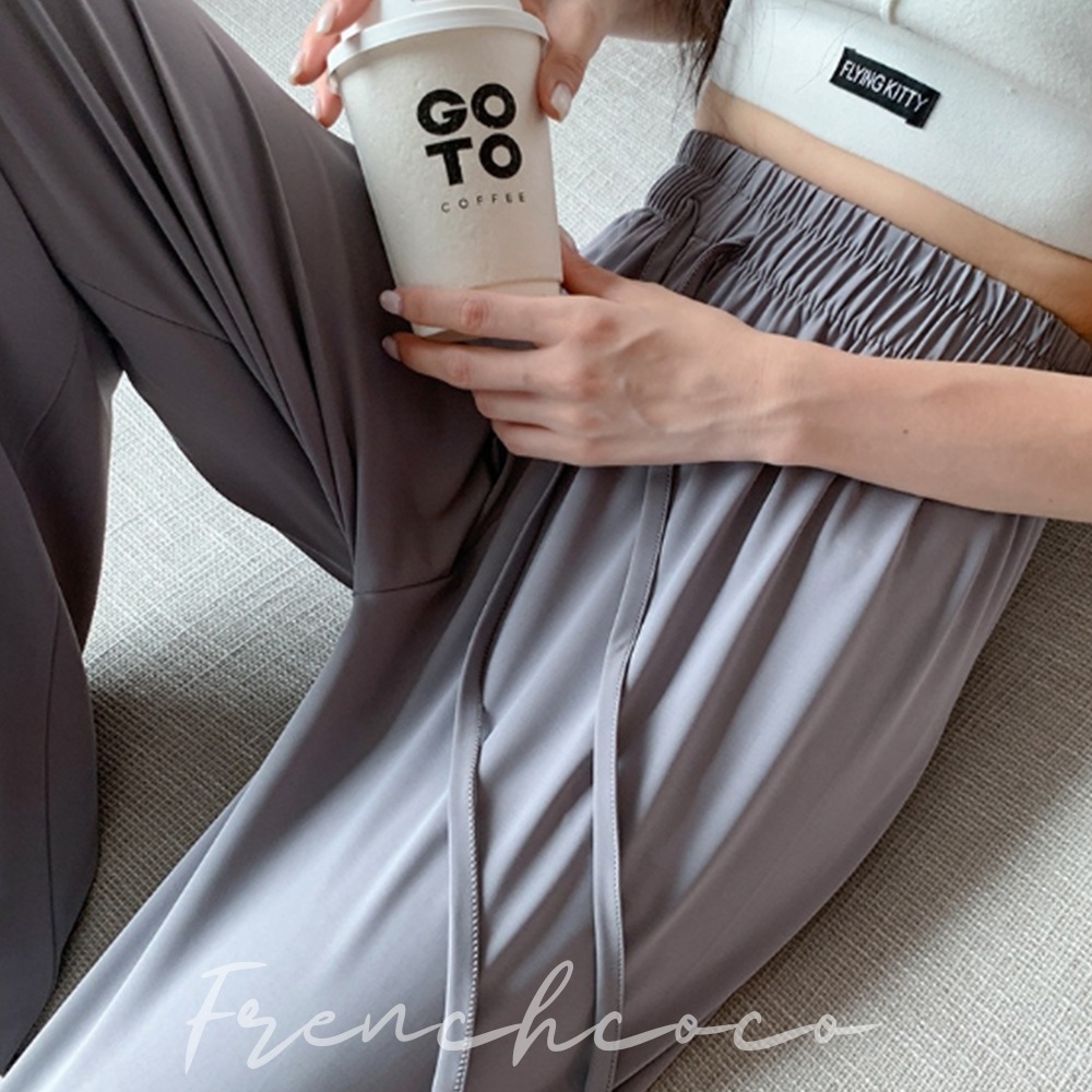 프렌치코코 냉감원단 여름 바지 트레이닝 와이드팬츠 아이스 - 상품 이미지