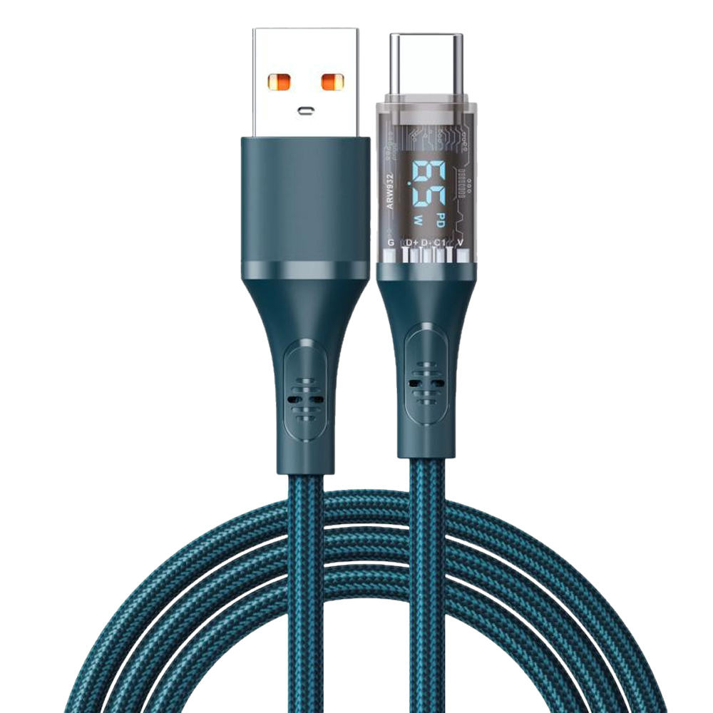 바라보고 USB A타입 to C타입 65W LED 전력표시 고속충전 케이블 - 상세 이미지 2