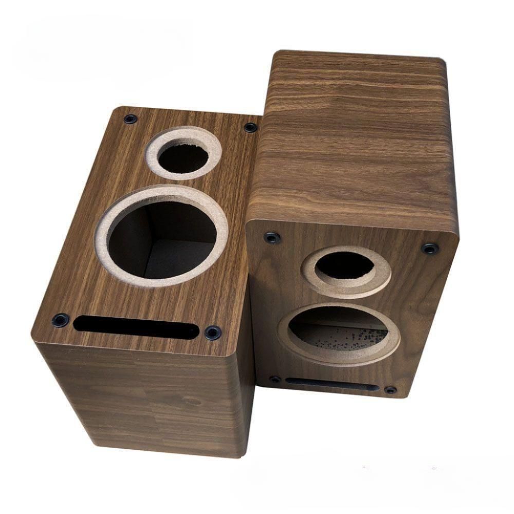 스피커통 3인치 만들기 원목 박스 고음 미로형 DIY 마호가니(2개) + 손잡이