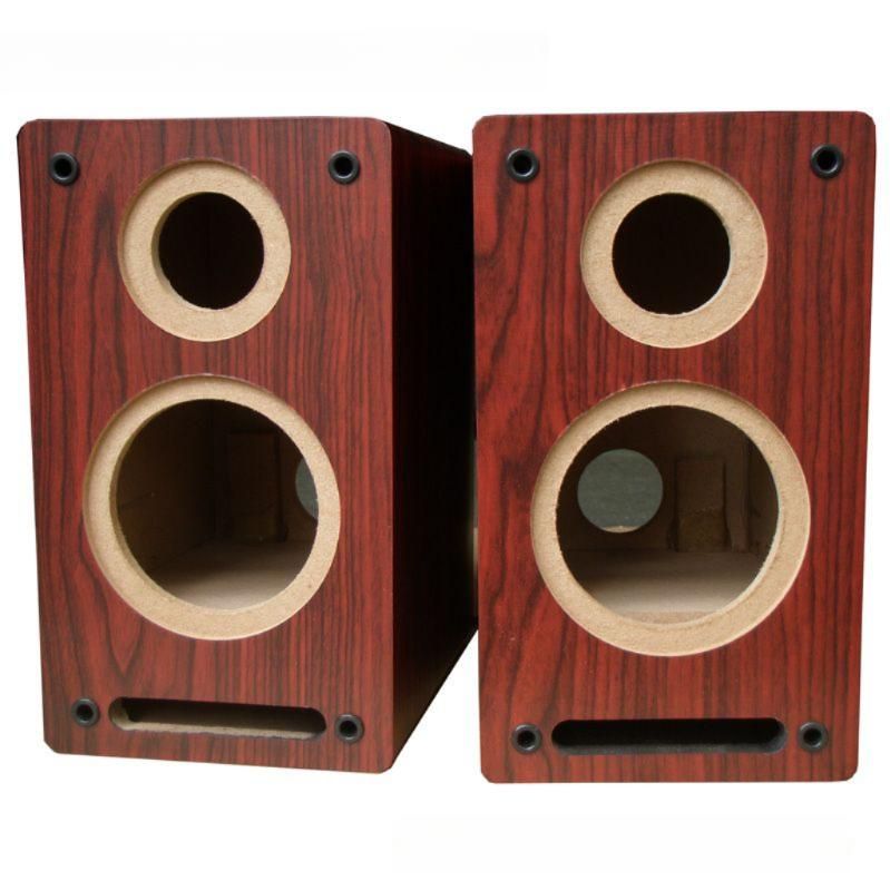 스피커통 3인치 만들기 원목 박스 고음 미로형 DIY 마호가니(2개) + 손잡이