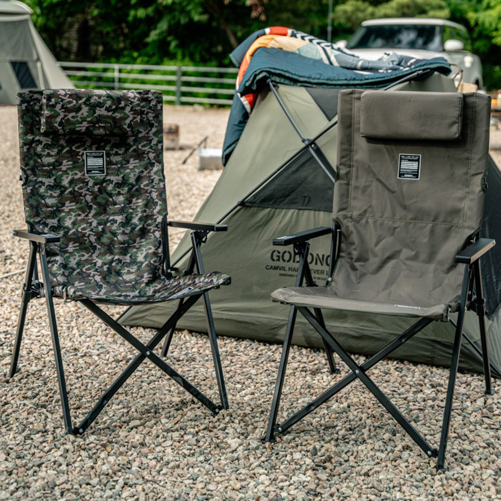 원스위크라이프 캠핑 경량 각도조절 리클라이너 롱 릴렉스 체어 블랙