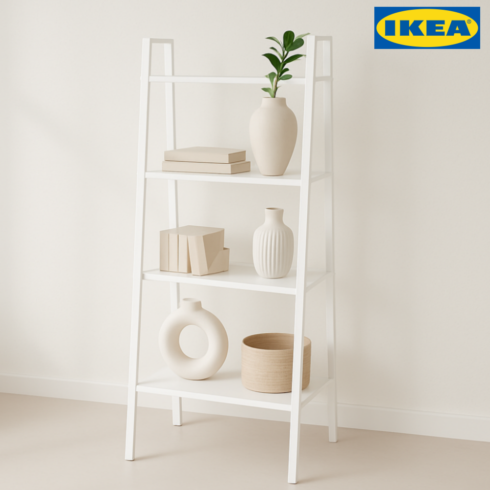 이케아 선반 수납선반 다용도 팬트리 철제 모듈 조립 선반장 레르베리 선반 4단 화이트