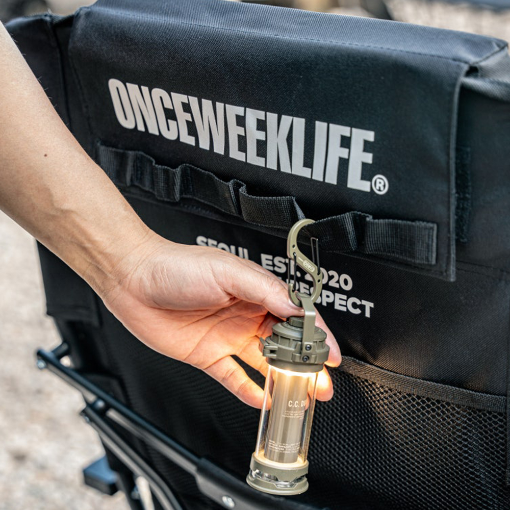 원스위크라이프 캠핑 경량 각도조절 리클라이너 롱 릴렉스 체어 블랙