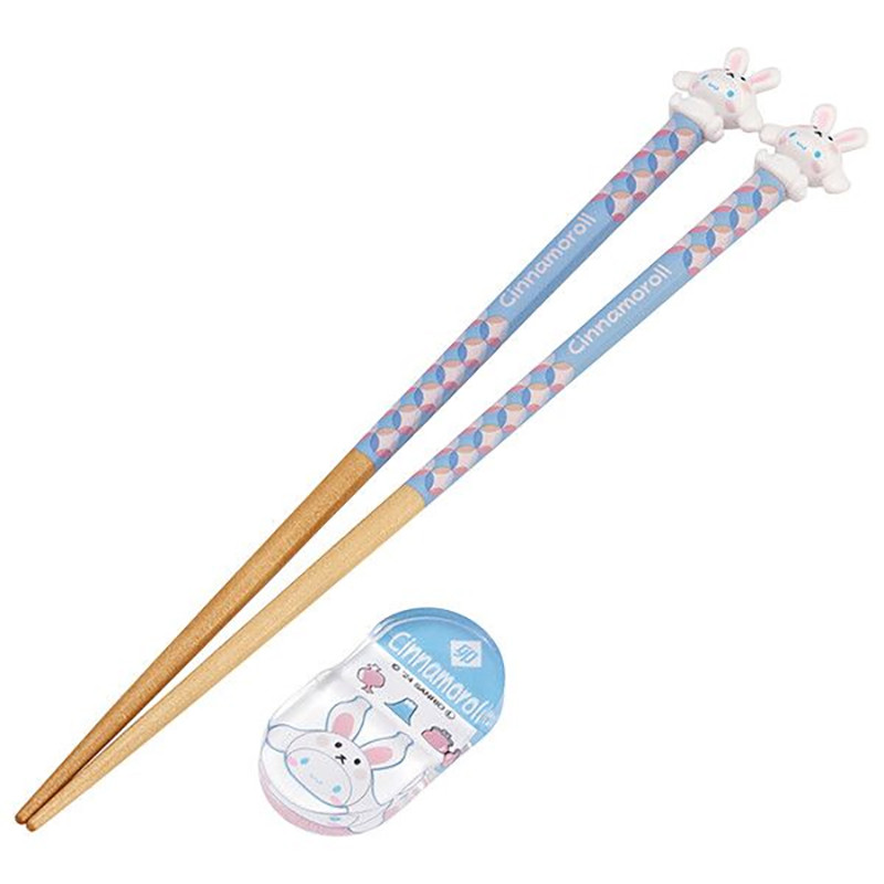 스케이터 산리오 시나모롤 묘 캐릭터 마스코트 간지 젓가락 X 받침 세트 21cm AND45AH - 주방·식기 - 하카타몰