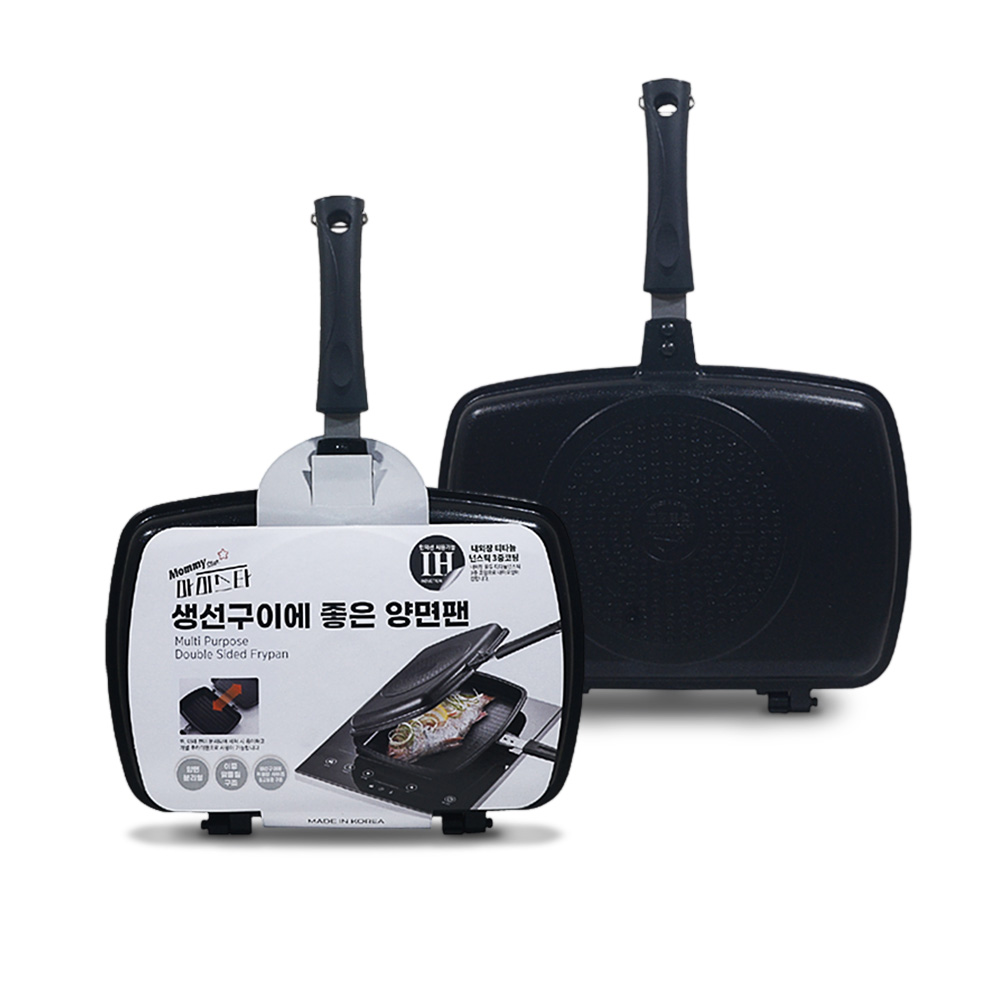 국산 마미스타 IH 인덕션 생선구이에 좋은 양면팬 분리가능 내외장 티타늄코팅 직영몰 - 상세 이미지 2
