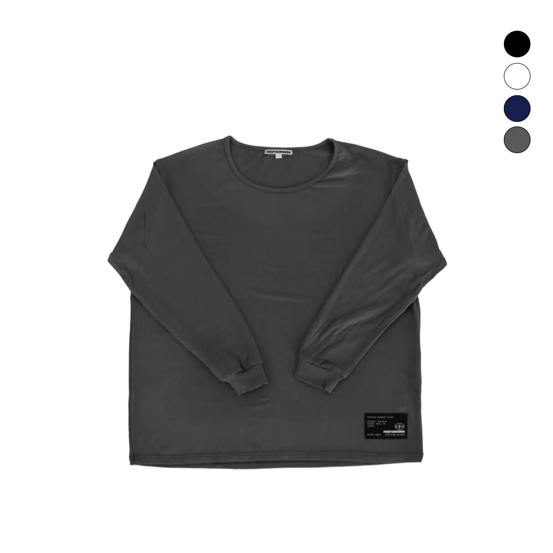 렙시멈 짐웨어, 루즈핏 와이드 U넥 롱슬리브 (4Colors) - 상품 이미지