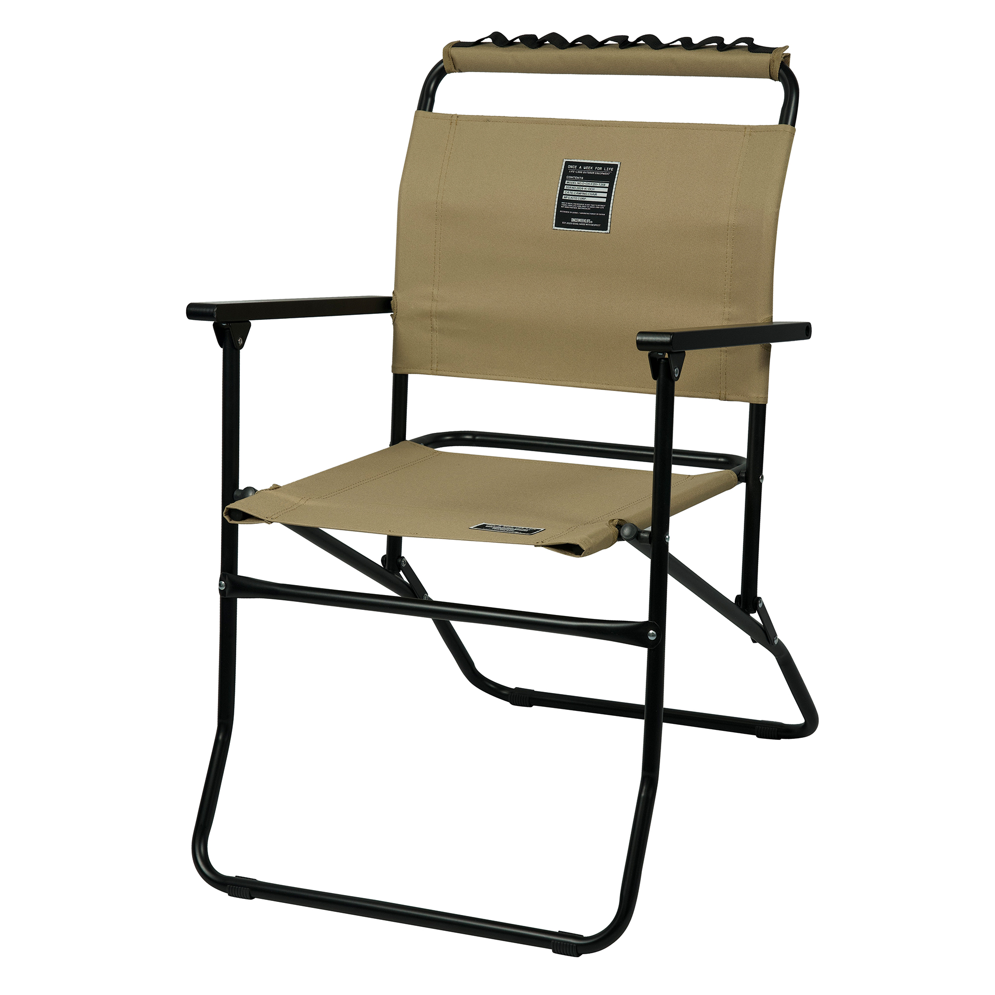 원스위크라이프 캠핑 접이식 폴딩 휴대용 경량 로버 체어 베이지