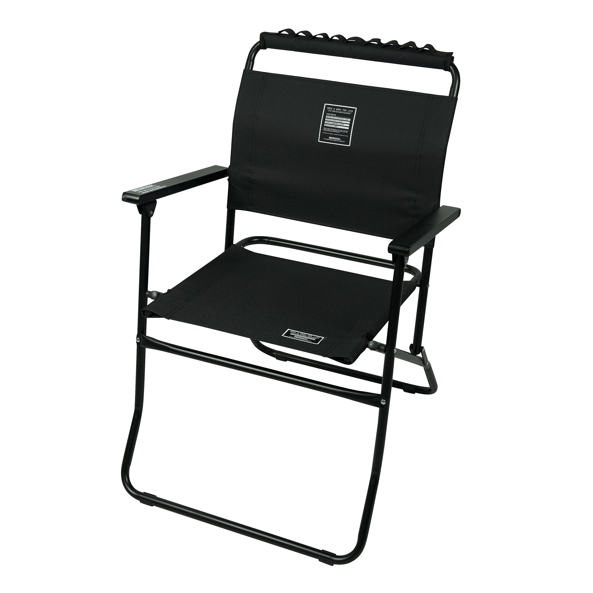 원스위크라이프 캠핑 접이식 폴딩 휴대용 경량 로버 체어 블랙