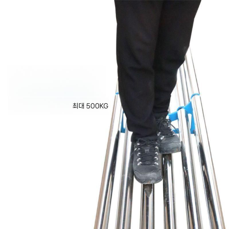 의류 원단 롤 거치대 작업용 롤러 스탠드 지관 보관대 1.5m x 40cm 2단 - 상세 이미지 2