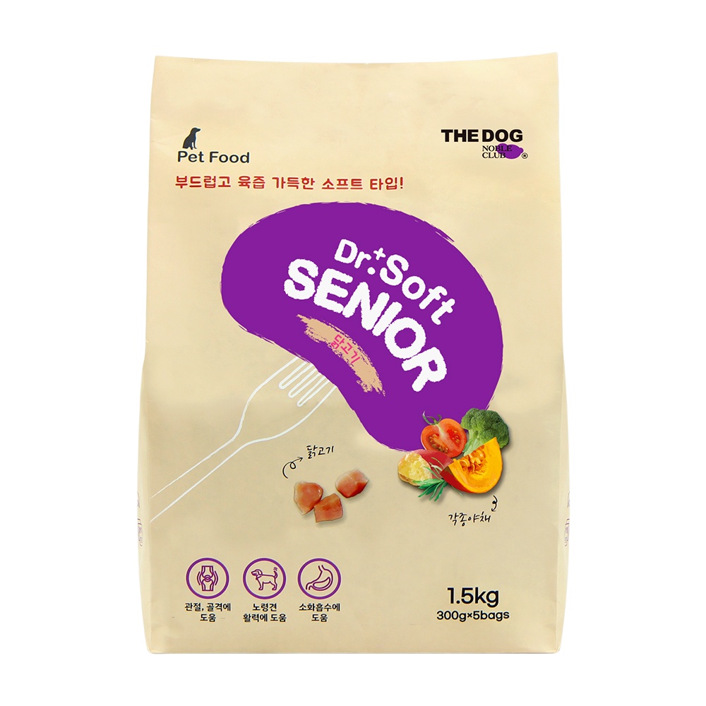 더독 닥터소프트 프리미엄 치킨 노견용, 1.5kg, 1개 : 루센트1
