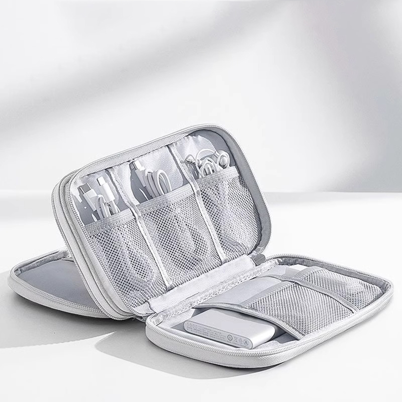 다용도 케이블 파우치 미니 외장하드 보조배터리 USB 충전기 파우치 이미지 3