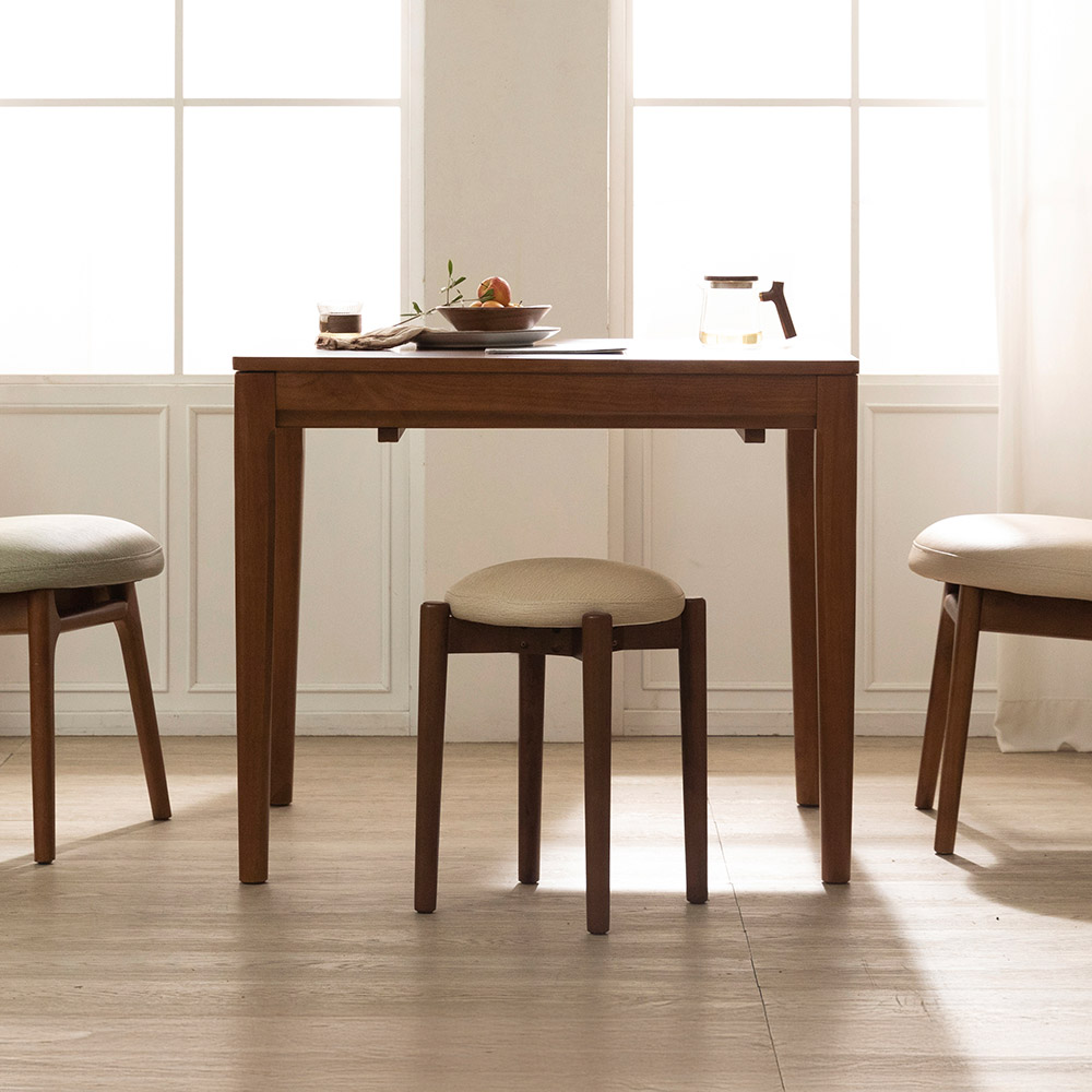 [보조의자] 미코하임 마카롱 원목 다용도 스툴 의자 식탁 인테리어 카페 화장대 체어 그린(내추럴)