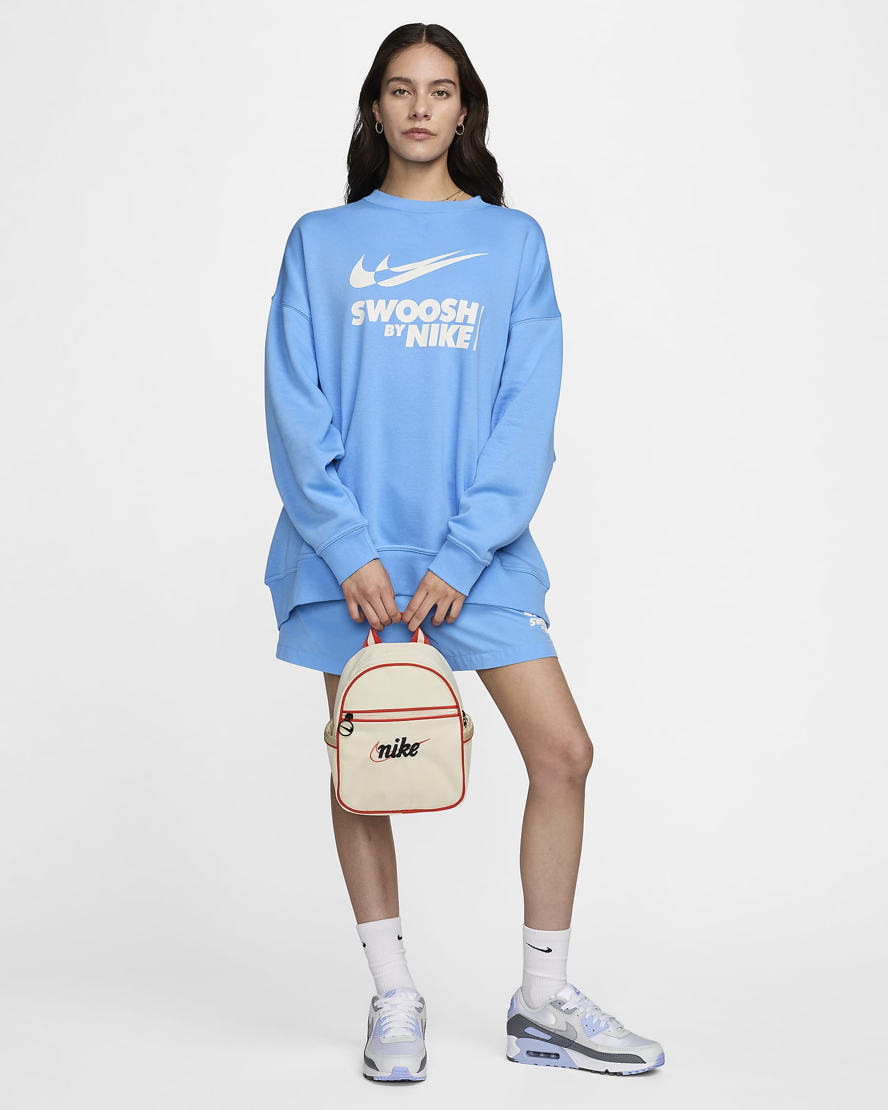 [국내매장판] 나이키 여성 미니 백팩 가방 중학생 고등학생 소풍 가방 여행 배낭 코코넛밀크(365레트로)