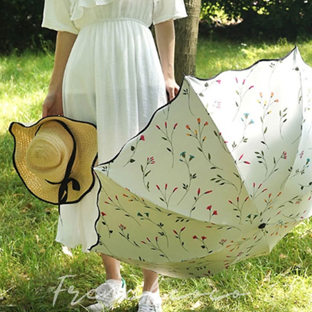 프렌치코코 초경량 플라워 양산 미니 암막우산 양우산