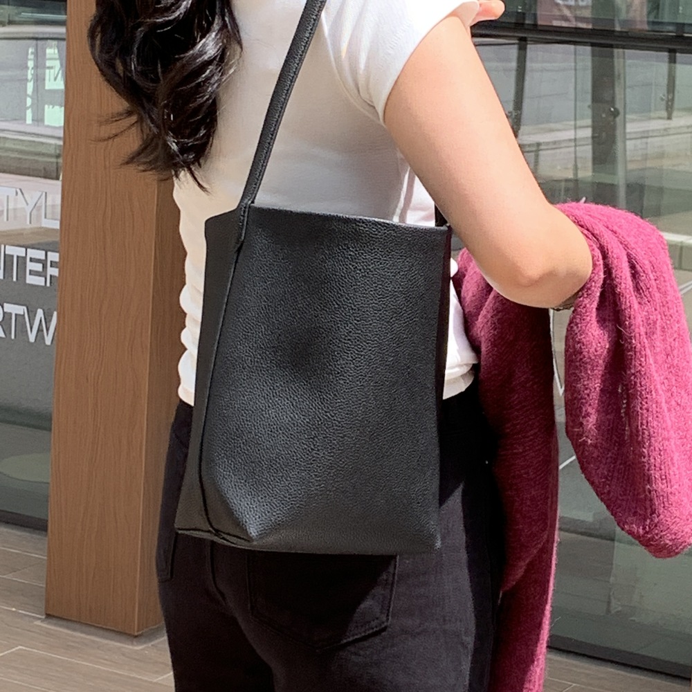 사각 소가죽 토트백 파크백 미듐 버킷백 보부상가방