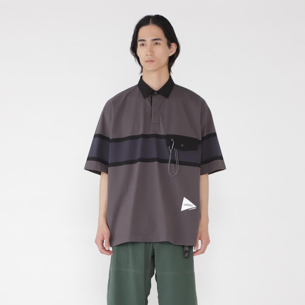앤드원더 티셔츠 GRAMICCI x and wander tech rugby shirt 25SS 럭비 반팔 5745184518 - 상세 이미지 4