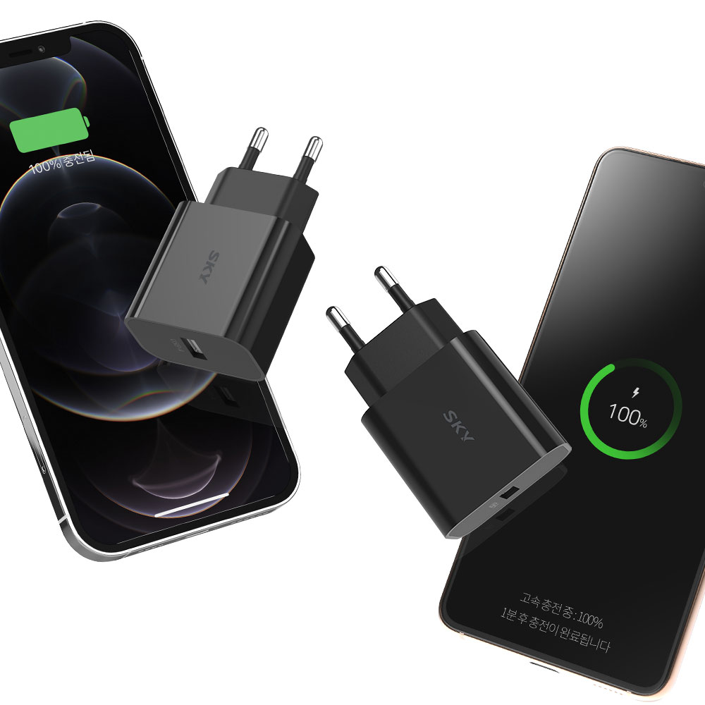 필 Q1A 18W USB A타입 QC3.0 고속 충전기 어댑터 어반 블랙 이미지 8