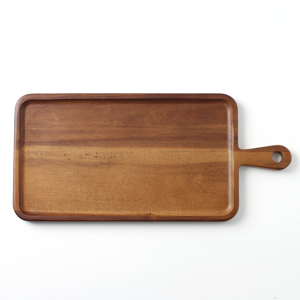 자연리 손잡이 빵 도마 플레이팅 우드 나무 피자 서빙 치즈 보드 40x23.2cm - 상세 이미지 2