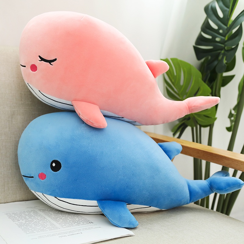 고래인형 봉제인형 바디필로우 베개 바다 돌고래 대형 애착인형 모찌 동물 - 상품 이미지