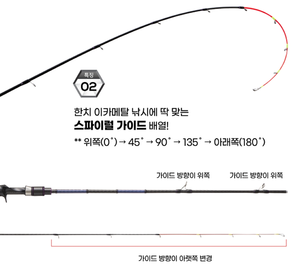 아부가르시아 에기시스 X 이카메탈 티탄팁 오모리그 한치 낚시대 갈치 텐빈 로드 652ML - 상세 이미지 4