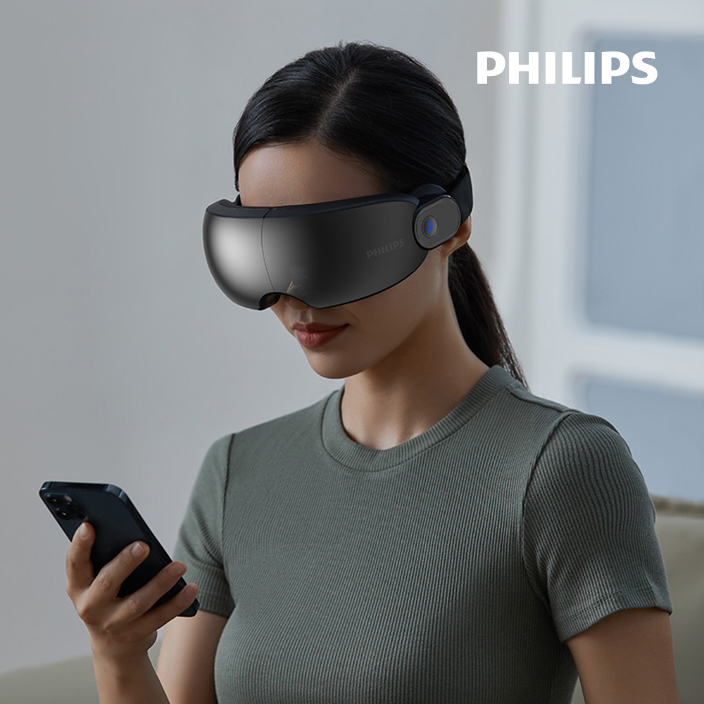 필립스 뷰아이 눈 마사지기 PPM2701 온열 공기압 지압 블루투스 안마기 필립스마사지