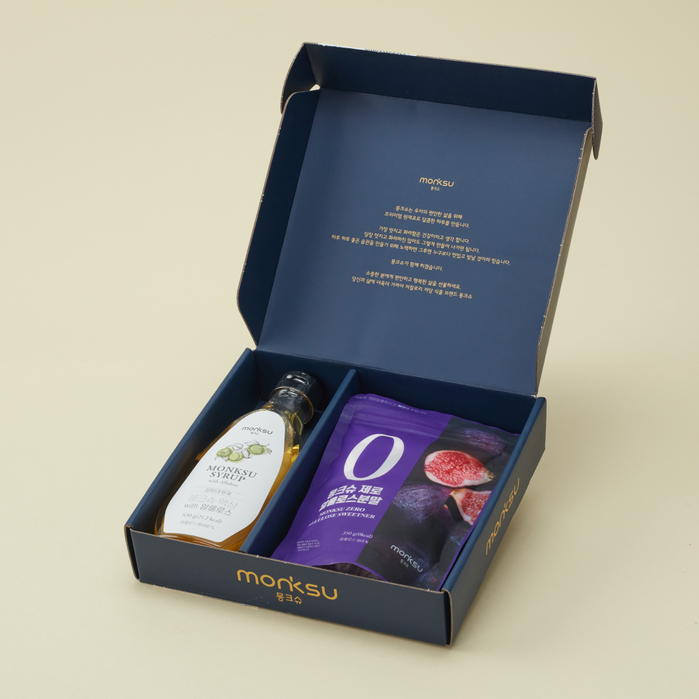 몽크슈 알룰로스 선물 세트 액상 분말 부모님 친구 선물 설탕 대체 감미료 스테비아 나한과 - 상세 이미지 5