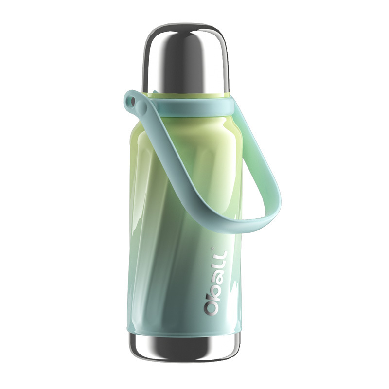 자이언트 오볼 대용량 보온 보냉 스텐 손잡이 스트랩 텀블러 960ml 봄 여름 분유 이유식 등산 캠핑 대형 운동 이미지 6