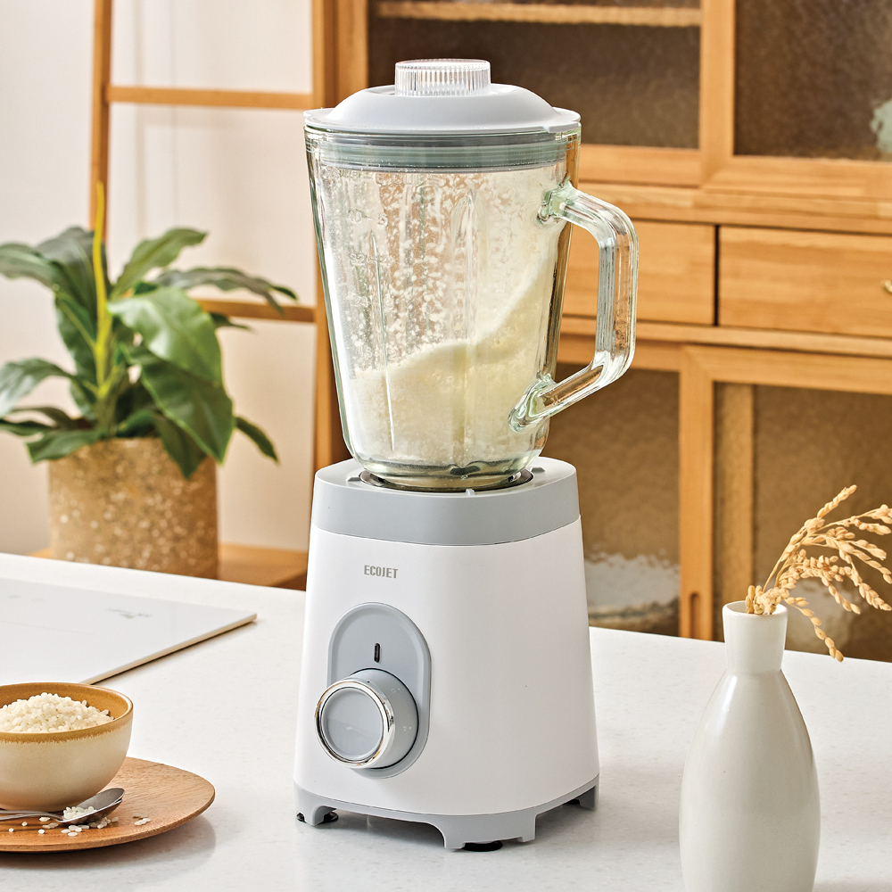 에코제트 유리 믹서기 1500mL 대용량 강화 초고속 블렌더 얼음분쇄 가정용 업소용 소형