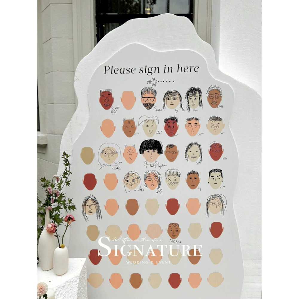연하장 셀프 웨딩 방명록 이벤트 행사용 기록 하객 1단 폭 1.5m x 높이 2m - 상세 이미지 2