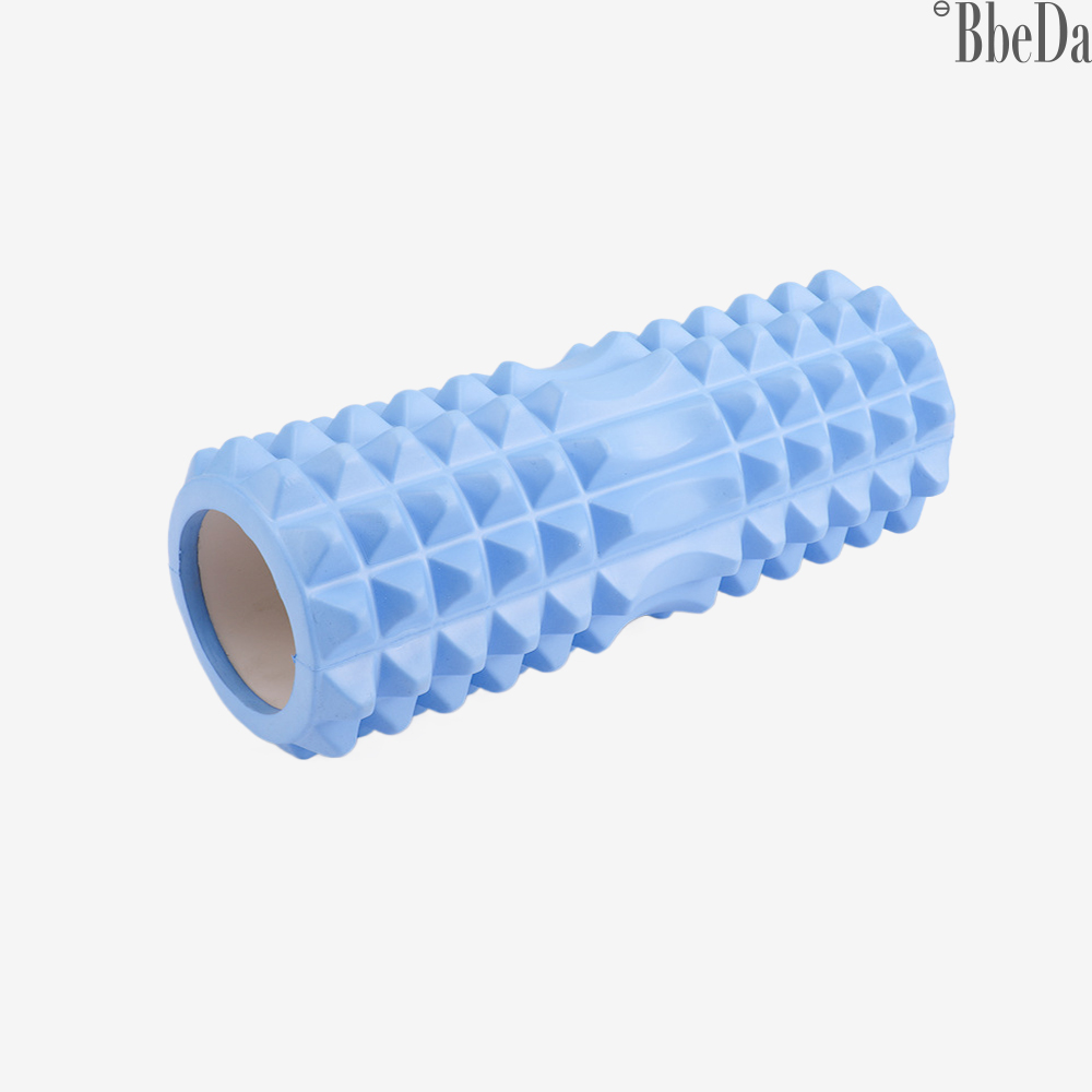 빼다 도깨비방망이 콕콕 지압 하드 돌기 마사지 EVA 폼롤러 33cm, 라이트블루