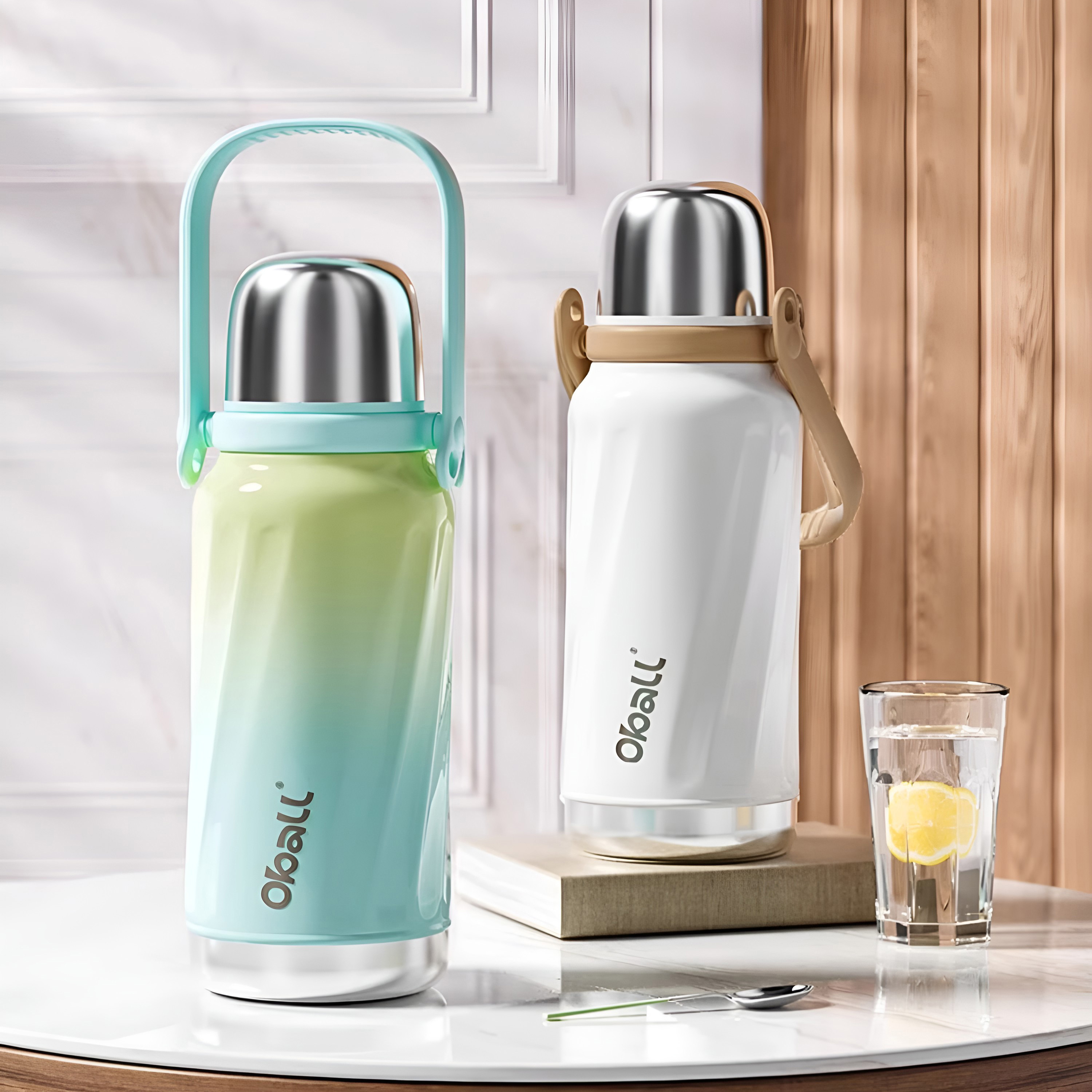 블러썸 오볼 봄 여름 텀블러 스텐 500ml 보온 보냉 핸들 빨대 손잡이 차량용 물병 선물 대용량 등산 캠핑 - 상세 이미지 4