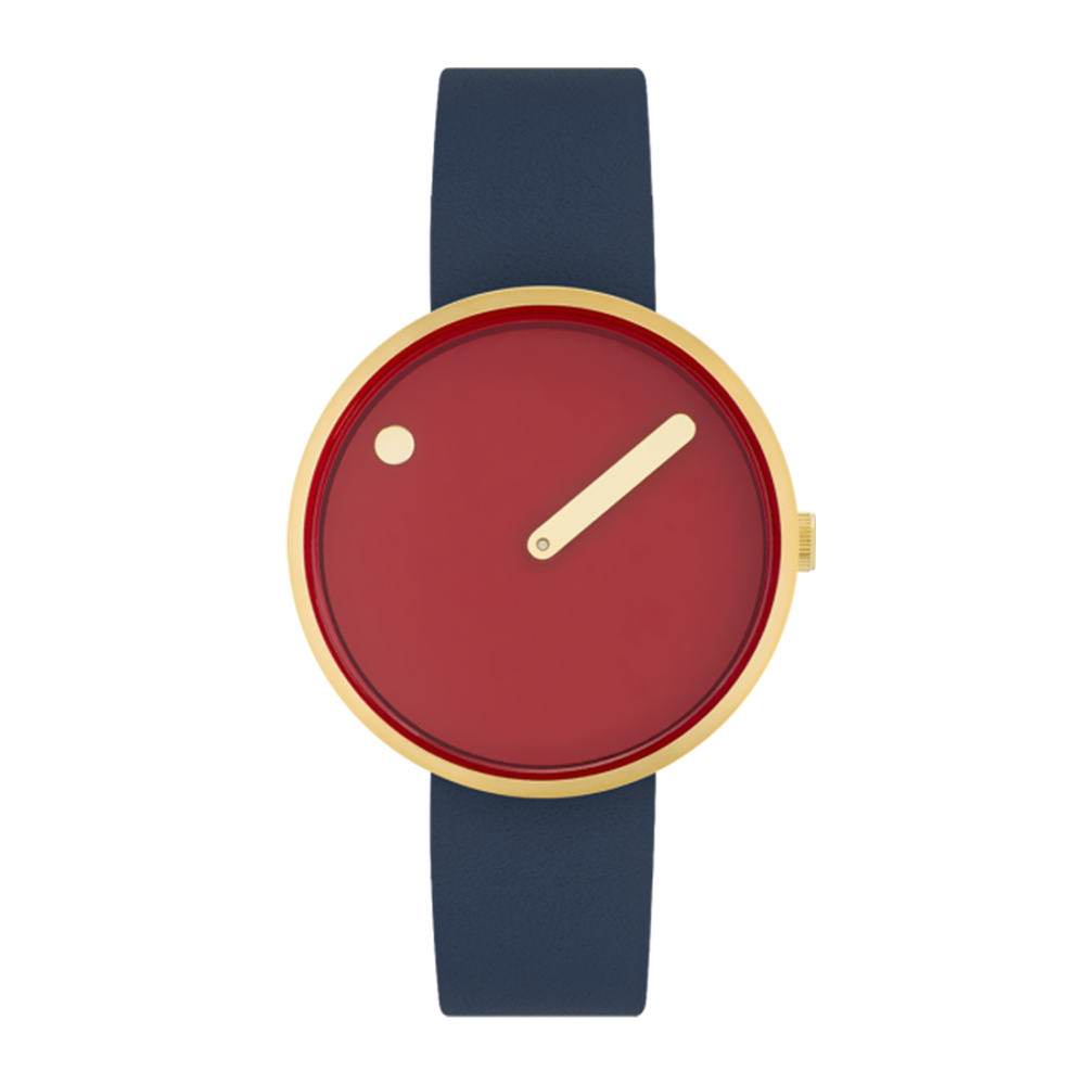 덴마크 픽토(PICTO) 가죽 스트랩 시계 - 상품 이미지