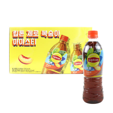 립톤 제로 복숭아 아이스티 500ml 18개 제로슈가